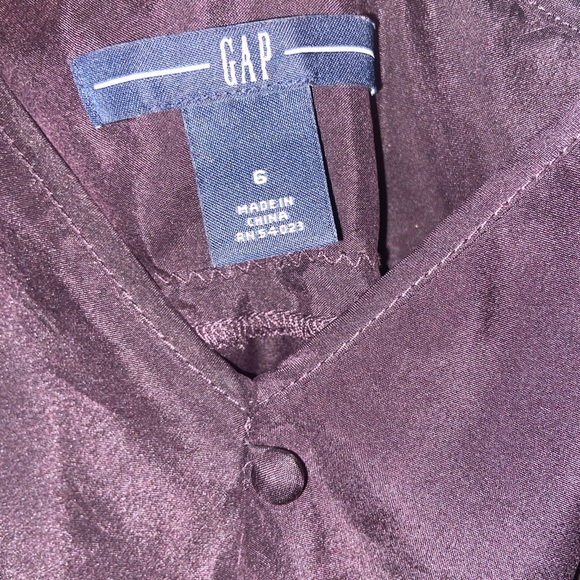 Y2K Fashion Gap Silk Babydoll Slip Dress - Eggplant Purple - Picture 8 of 10